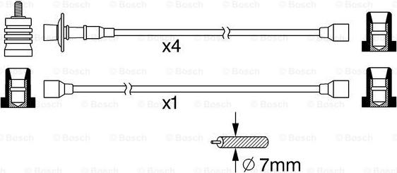 BOSCH 0 986 356 370 - Sytytysjohtosarja inparts.fi