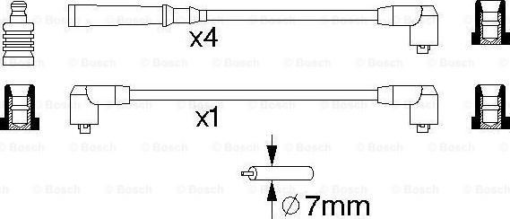 BOSCH 0 986 356 790 - Sytytysjohtosarja inparts.fi