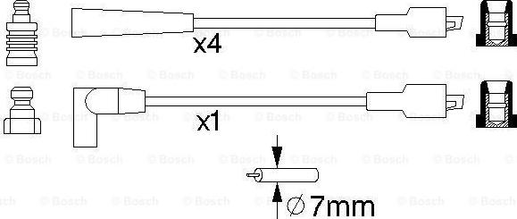 BOSCH 0 986 356 749 - Sytytysjohtosarja inparts.fi