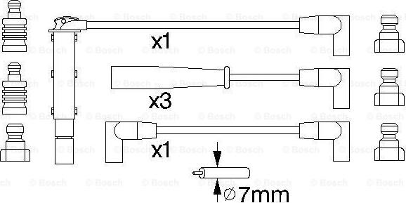 BOSCH 0 986 356 740 - Sytytysjohtosarja inparts.fi