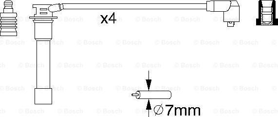 BOSCH 0 986 356 742 - Sytytysjohtosarja inparts.fi