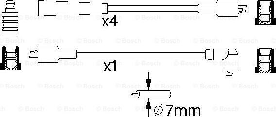 BOSCH 0 986 356 761 - Sytytysjohtosarja inparts.fi