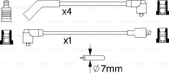 BOSCH 0 986 356 701 - Sytytysjohtosarja inparts.fi