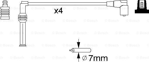 BOSCH 0 986 356 708 - Sytytysjohtosarja inparts.fi