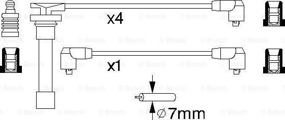 BOSCH 0 986 356 703 - Sytytysjohtosarja inparts.fi