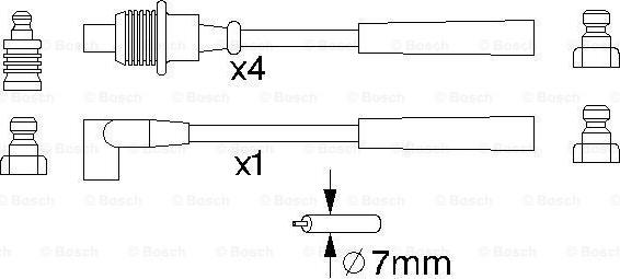 BOSCH 0 986 356 715 - Sytytysjohtosarja inparts.fi