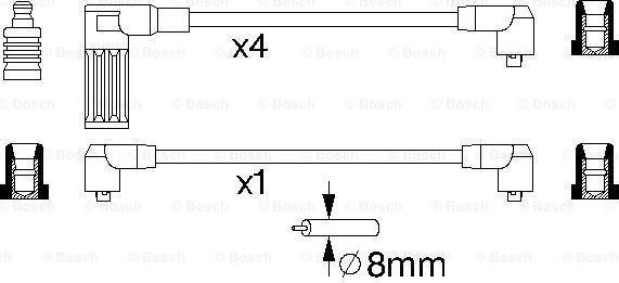 BOSCH 0 986 356 718 - Sytytysjohtosarja inparts.fi