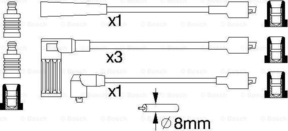 BOSCH 0 986 356 712 - Sytytysjohtosarja inparts.fi