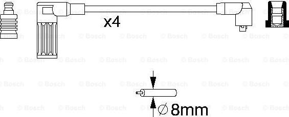 BOSCH 0 986 356 717 - Sytytysjohtosarja inparts.fi