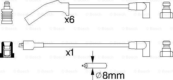 BOSCH 0 986 356 783 - Sytytysjohtosarja inparts.fi