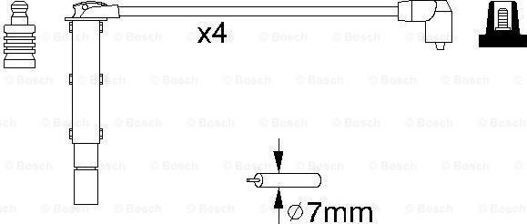 BOSCH 0 986 356 787 - Sytytysjohtosarja inparts.fi