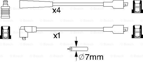 BOSCH 0 986 356 736 - Sytytysjohtosarja inparts.fi