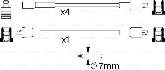 BOSCH 0 986 356 732 - Sytytysjohtosarja inparts.fi