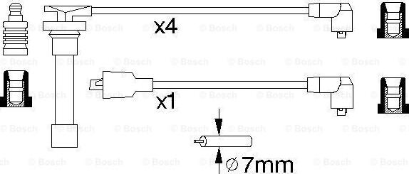 BOSCH 0 986 356 728 - Sytytysjohtosarja inparts.fi