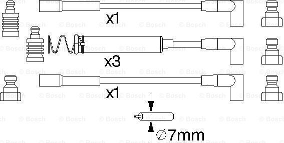 BOSCH 0 986 356 723 - Sytytysjohtosarja inparts.fi