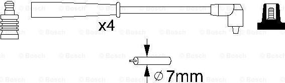 BOSCH 0 986 356 727 - Sytytysjohtosarja inparts.fi