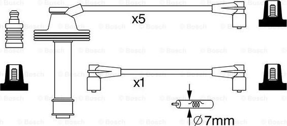 BOSCH 0 986 357 054 - Sytytysjohtosarja inparts.fi