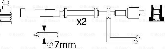 BOSCH 0 986 357 080 - Sytytysjohtosarja inparts.fi