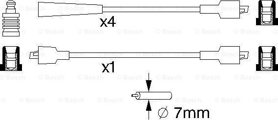 BOSCH 0 986 357 117 - Sytytysjohtosarja inparts.fi