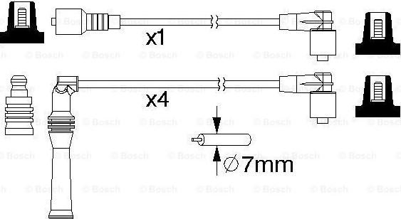 BOSCH 0 986 357 144 - Sytytysjohtosarja inparts.fi