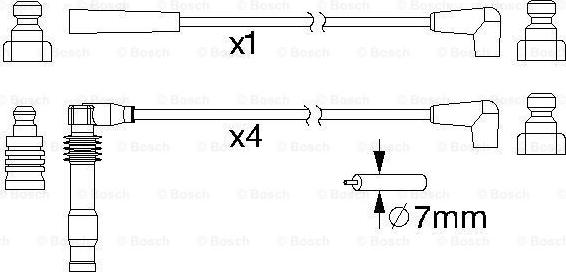 BOSCH 0 986 357 156 - Sytytysjohtosarja inparts.fi