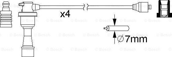 BOSCH 0 986 357 151 - Sytytysjohtosarja inparts.fi