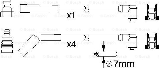 BOSCH 0 986 357 153 - Sytytysjohtosarja inparts.fi