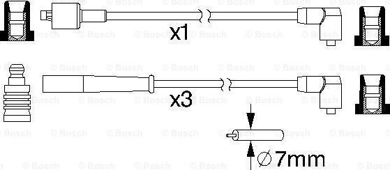 BOSCH 0 986 357 168 - Sytytysjohtosarja inparts.fi