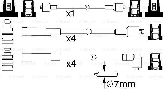 BOSCH 0 986 357 103 - Sytytysjohtosarja inparts.fi