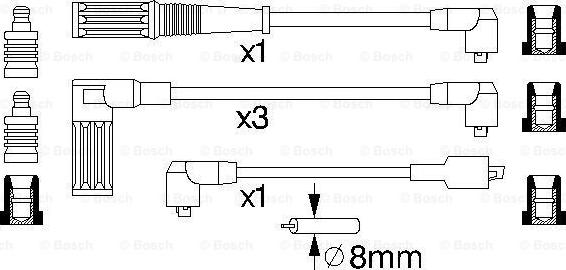 BOSCH 0 986 357 119 - Sytytysjohtosarja inparts.fi