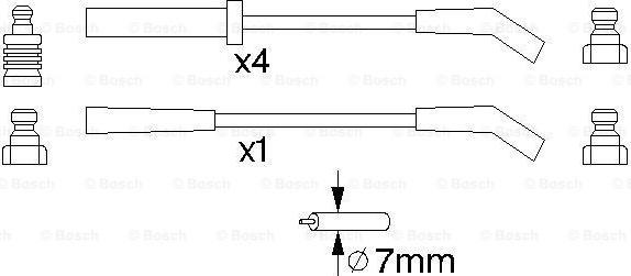 BOSCH 0 986 357 123 - Sytytysjohtosarja inparts.fi