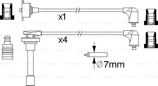 BOSCH 0 986 357 173 - Sytytysjohtosarja inparts.fi