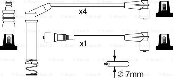 BOSCH 0 986 357 281 - Sytytysjohtosarja inparts.fi