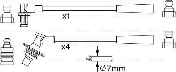 BOSCH 0 986 357 230 - Sytytysjohtosarja inparts.fi