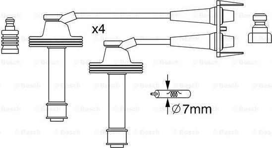 BOSCH 0 986 357 238 - Sytytysjohtosarja inparts.fi