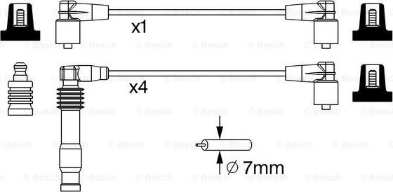 BOSCH 0 986 357 233 - Sytytysjohtosarja inparts.fi