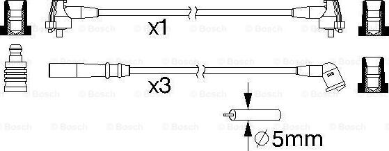 BOSCH 0 986 357 222 - Sytytysjohtosarja inparts.fi