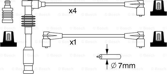 BOSCH 0 986 357 227 - Sytytysjohtosarja inparts.fi