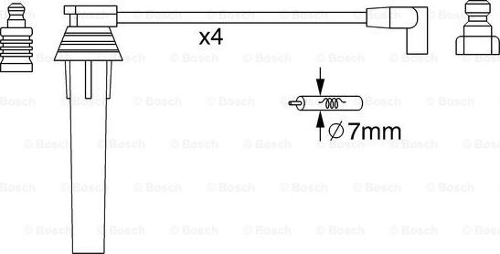 BOSCH 0 986 357 270 - Sytytysjohtosarja inparts.fi