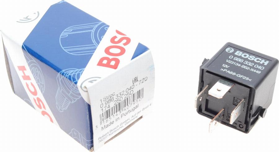 BOSCH 0 986 332 040 - Rele, työvirta inparts.fi