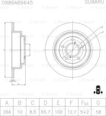 BOSCH 0 986 AB9 645 - Jarrulevy inparts.fi