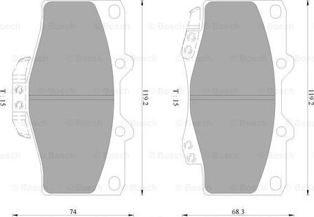 BOSCH 0 986 AB9 154 - Jarrupala, levyjarru inparts.fi