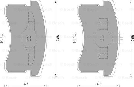 BOSCH 0 986 AB9 266 - Jarrupala, levyjarru inparts.fi