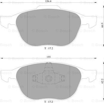 BOSCH 0 986 AB9 231 - Jarrupala, levyjarru inparts.fi