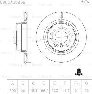 BOSCH 0 986 AB5 969 - Jarrulevy inparts.fi