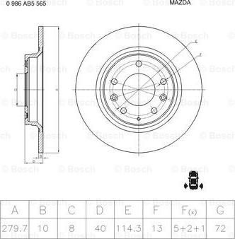 BOSCH 0 986 AB5 565 - Jarrulevy inparts.fi