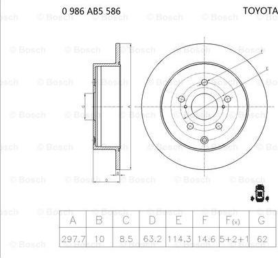 BOSCH 0 986 AB5 586 - Jarrulevy inparts.fi