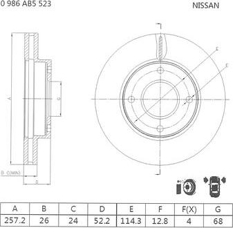 BOSCH 0 986 AB5 523 - Jarrulevy inparts.fi