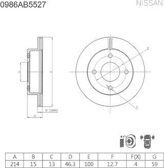 BOSCH 0 986 AB5 527 - Jarrulevy inparts.fi