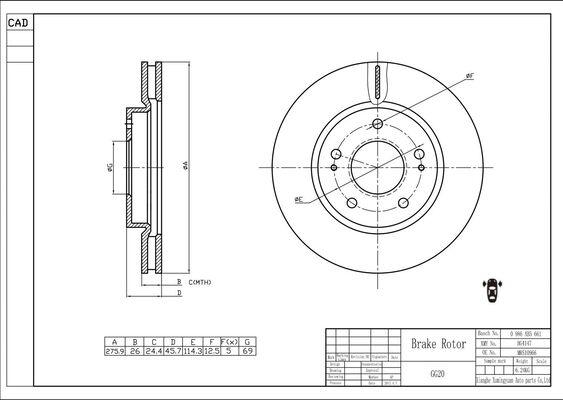 BOSCH 0 986 AB5 661 - Jarrulevy inparts.fi